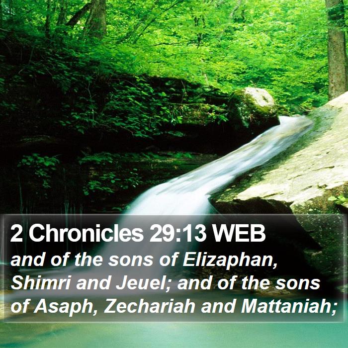 2 Chronicles 29:13 WEB Bible Study