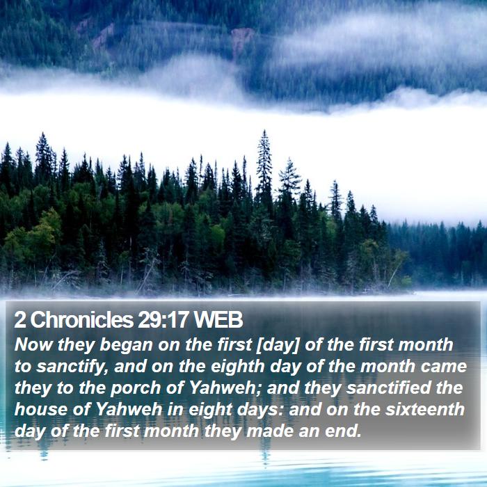 2 Chronicles 29:17 WEB Bible Study