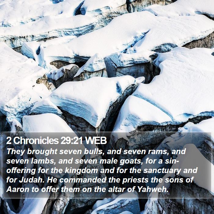 2 Chronicles 29:21 WEB Bible Study