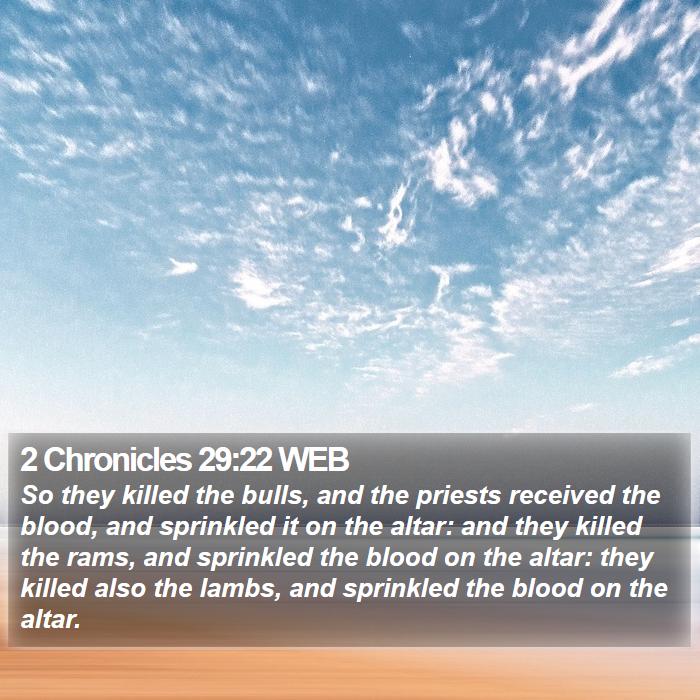 2 Chronicles 29:22 WEB Bible Study