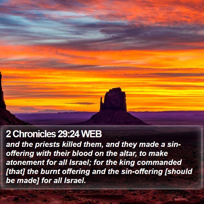 2 Chronicles 29:24 WEB Bible Study