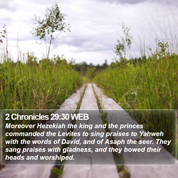 2 Chronicles 29:30 WEB Bible Study