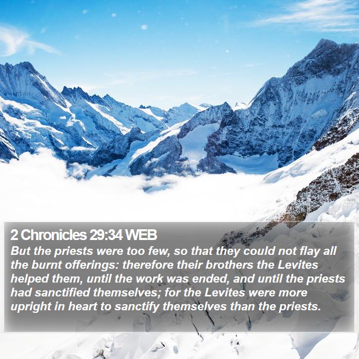 2 Chronicles 29:34 WEB Bible Study