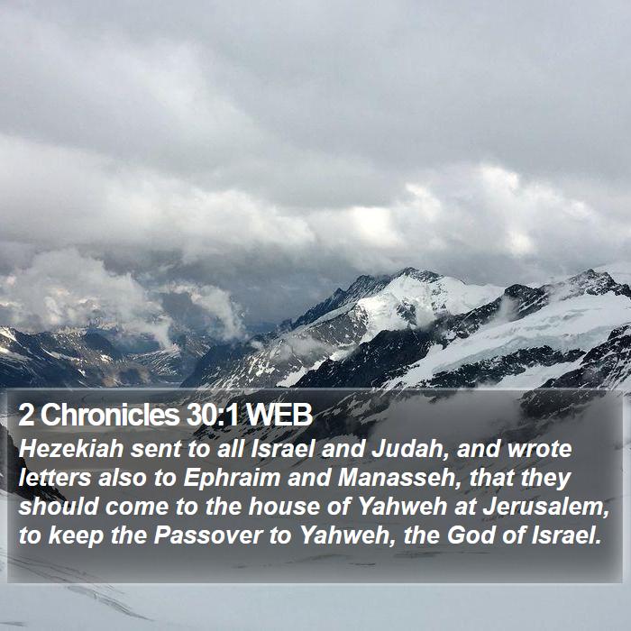 2 Chronicles 30:1 WEB Bible Study