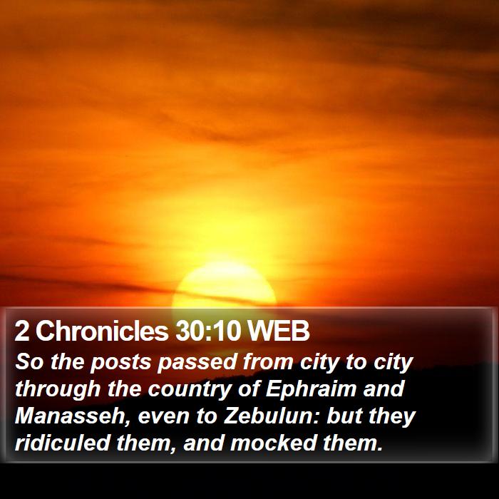 2 Chronicles 30:10 WEB Bible Study