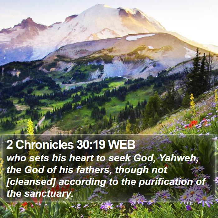 2 Chronicles 30:19 WEB Bible Study