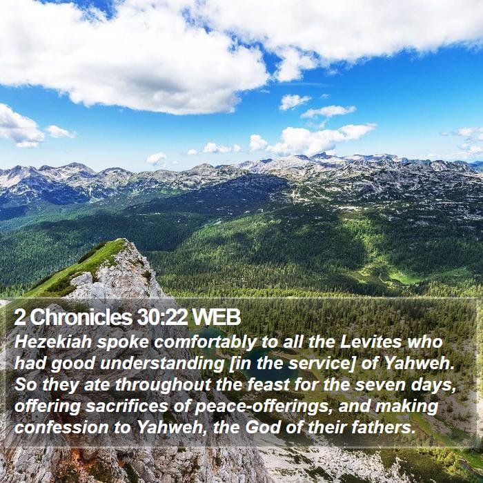 2 Chronicles 30:22 WEB Bible Study