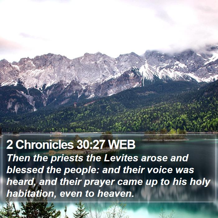 2 Chronicles 30:27 WEB Bible Study