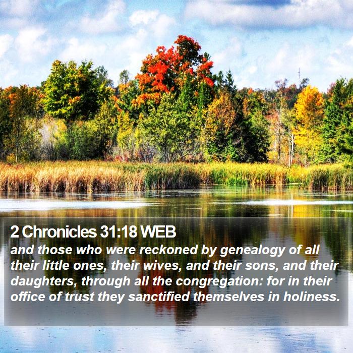 2 Chronicles 31:18 WEB Bible Study