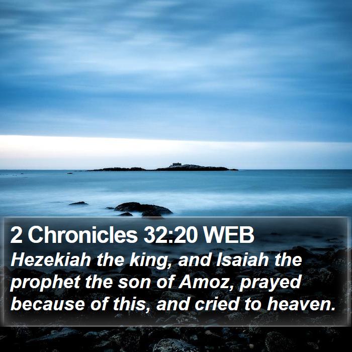 2 Chronicles 32:20 WEB Bible Study