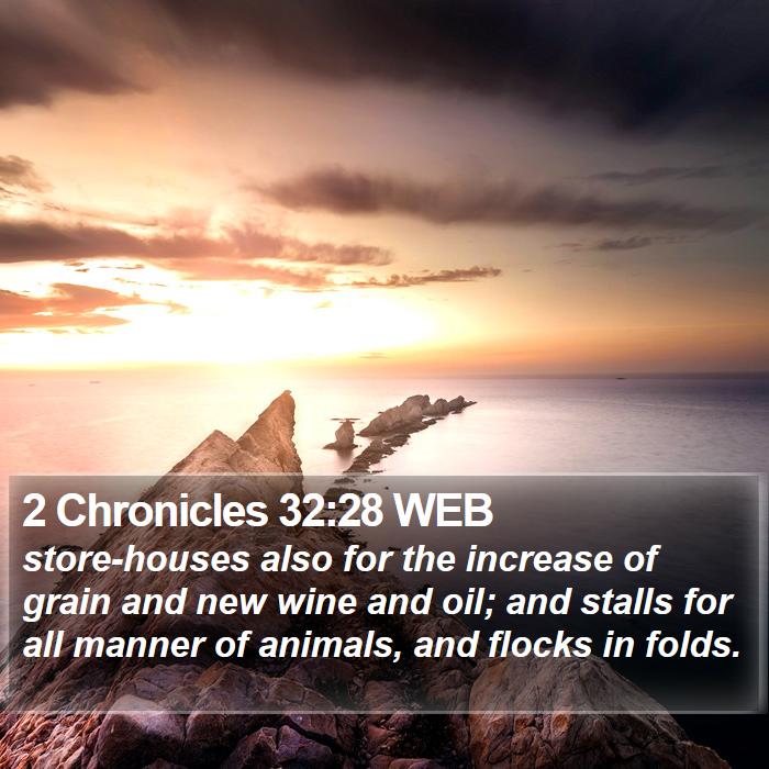 2 Chronicles 32:28 WEB Bible Study