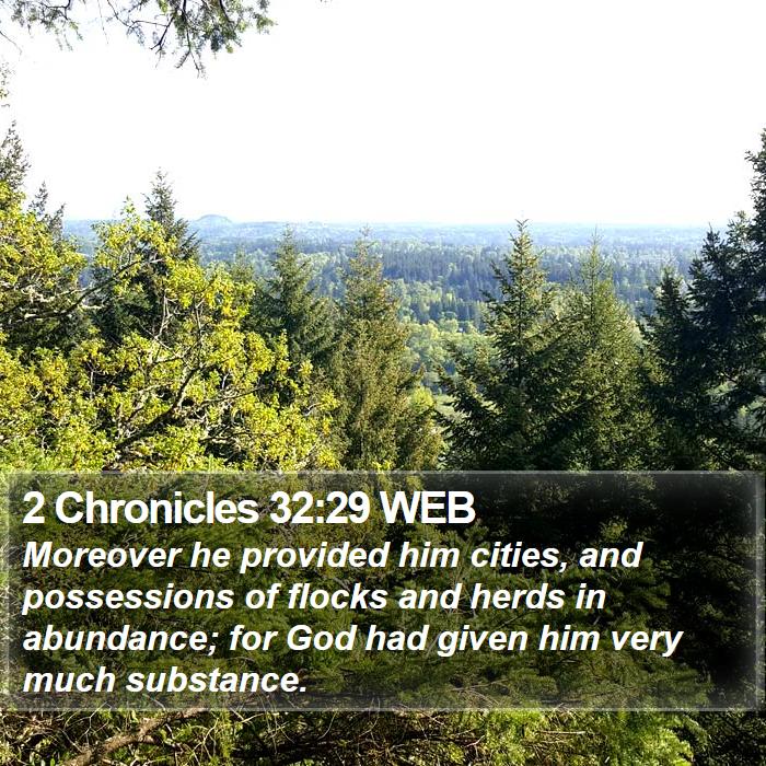 2 Chronicles 32:29 WEB Bible Study