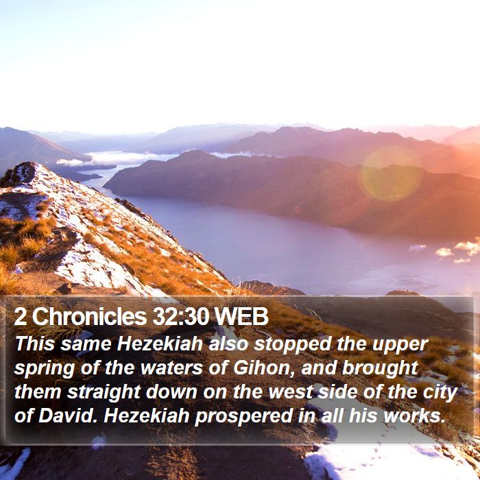 2 Chronicles 32:30 WEB Bible Study