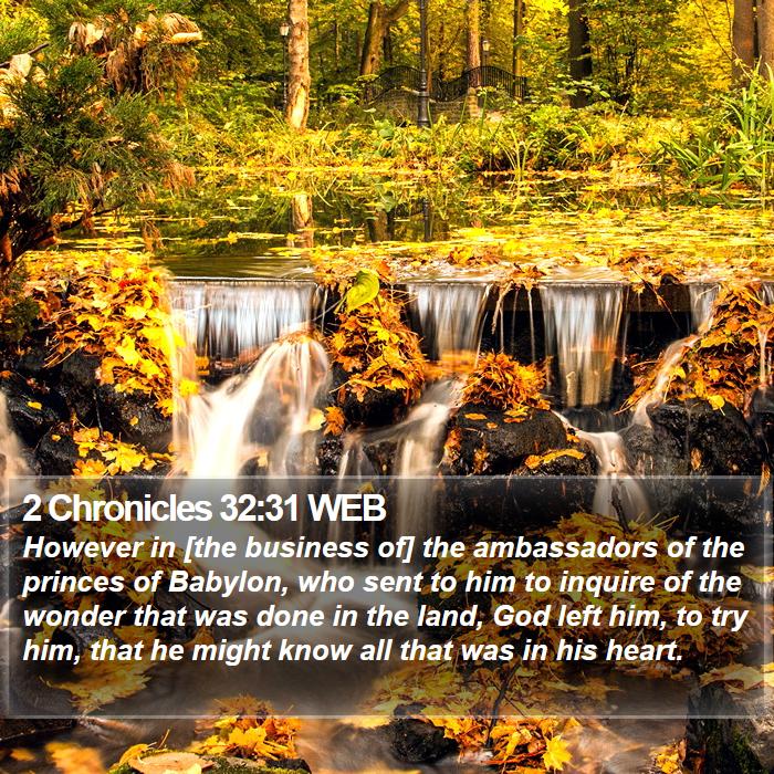 2 Chronicles 32:31 WEB Bible Study