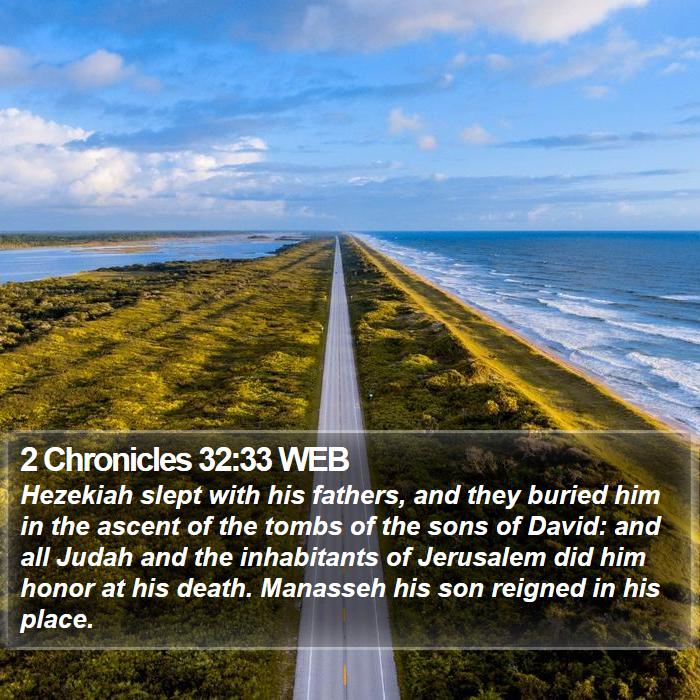 2 Chronicles 32:33 WEB Bible Study