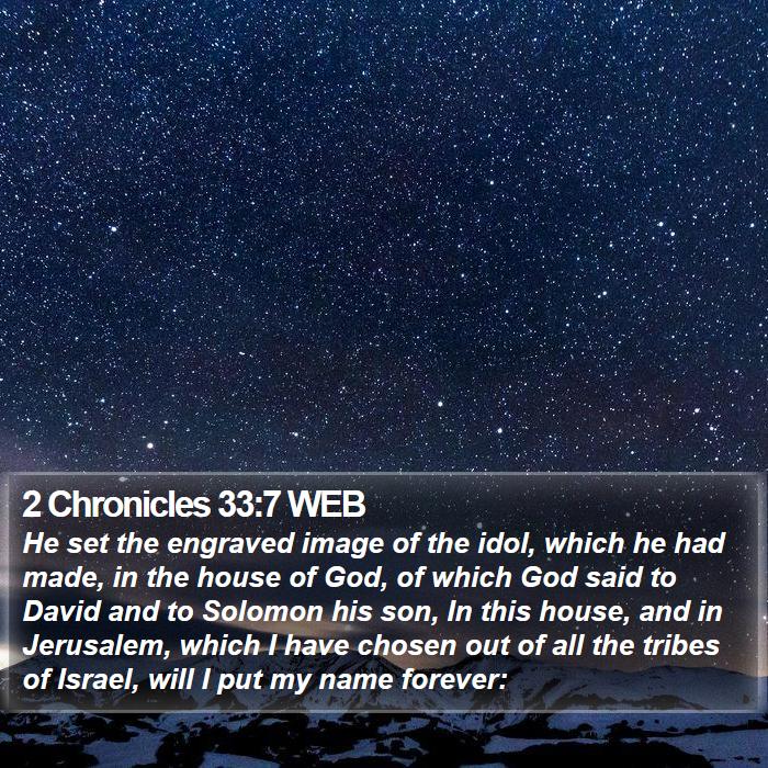 2 Chronicles 33:7 WEB Bible Study