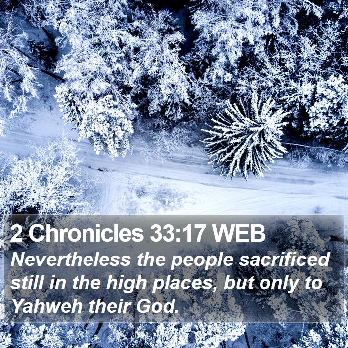 2 Chronicles 33:17 WEB Bible Study