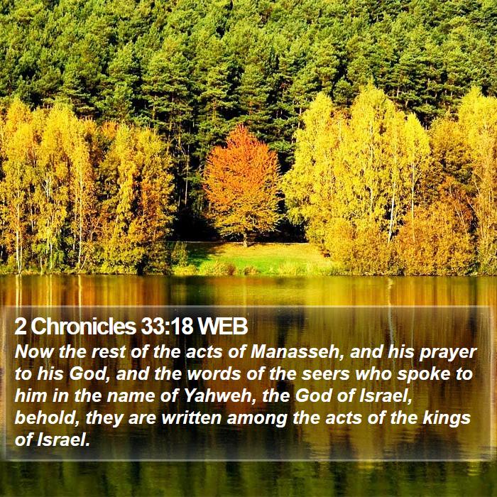 2 Chronicles 33:18 WEB Bible Study