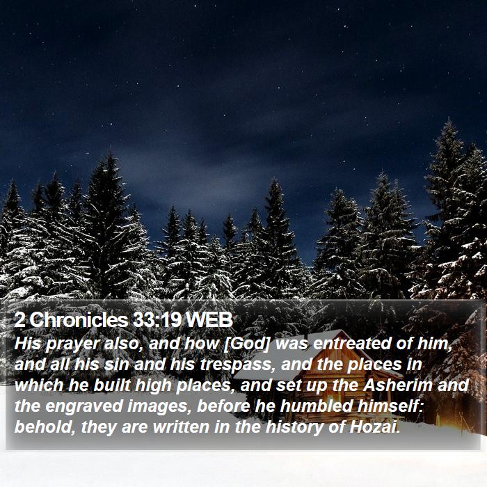 2 Chronicles 33:19 WEB Bible Study