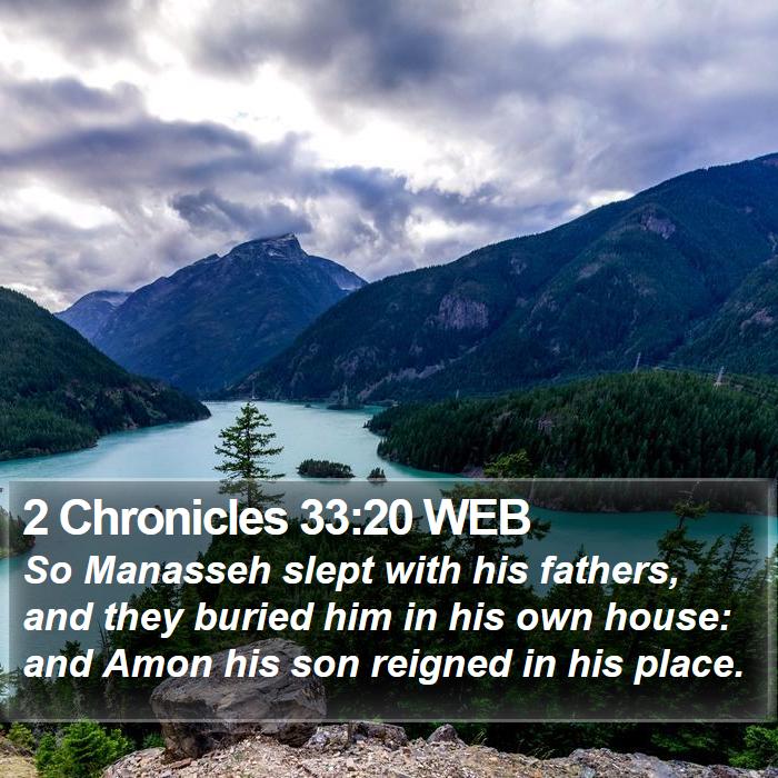 2 Chronicles 33:20 WEB Bible Study