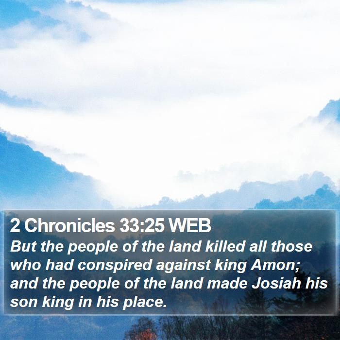 2 Chronicles 33:25 WEB Bible Study