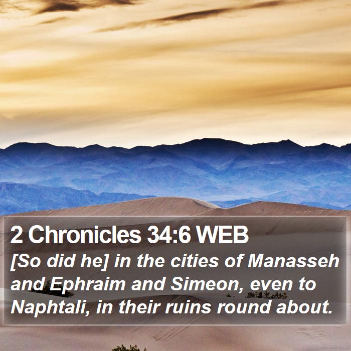 2 Chronicles 34:6 WEB Bible Study