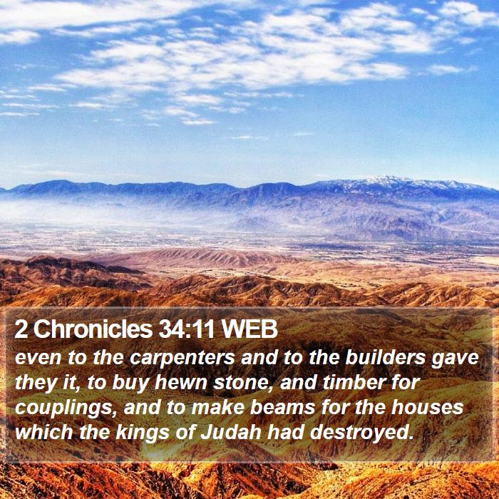 2 Chronicles 34:11 WEB Bible Study