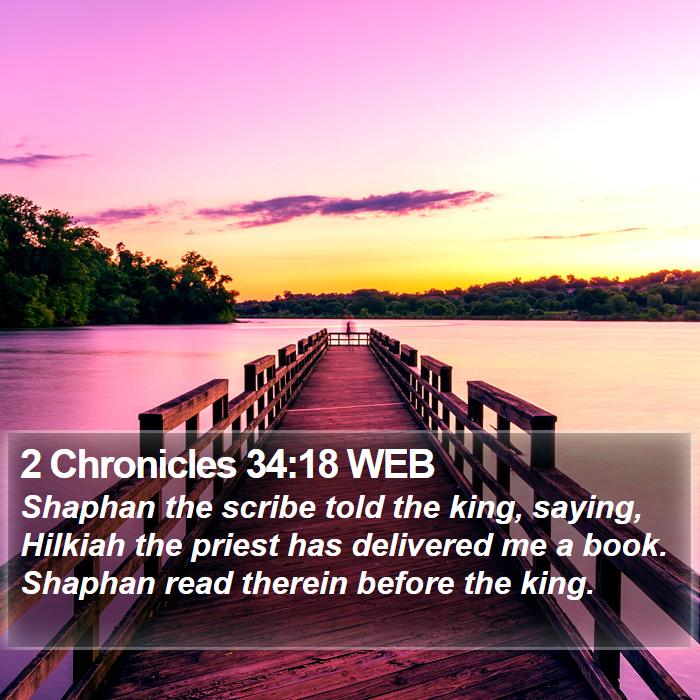 2 Chronicles 34:18 WEB Bible Study