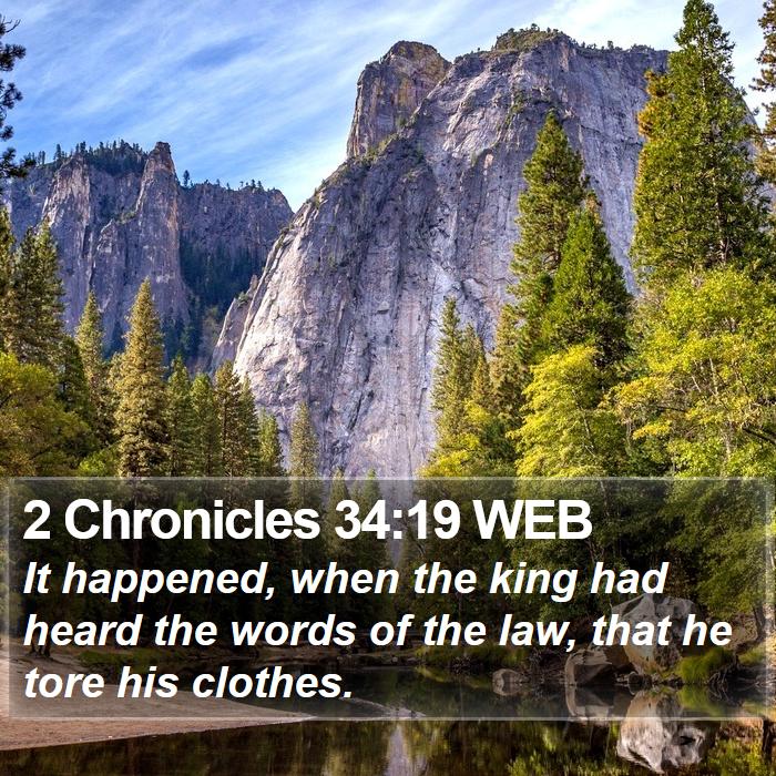 2 Chronicles 34:19 WEB Bible Study