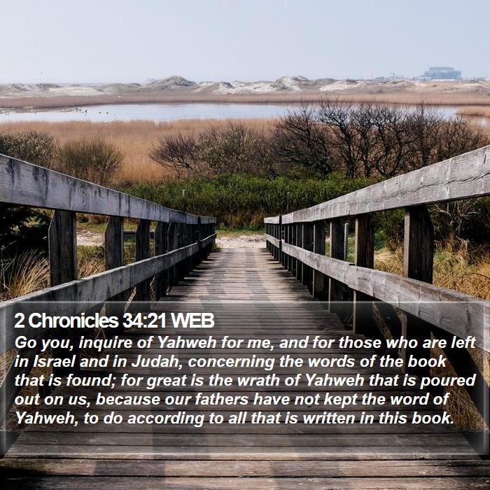 2 Chronicles 34:21 WEB Bible Study