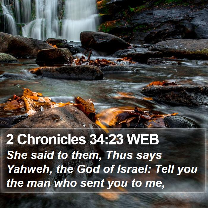 2 Chronicles 34:23 WEB Bible Study