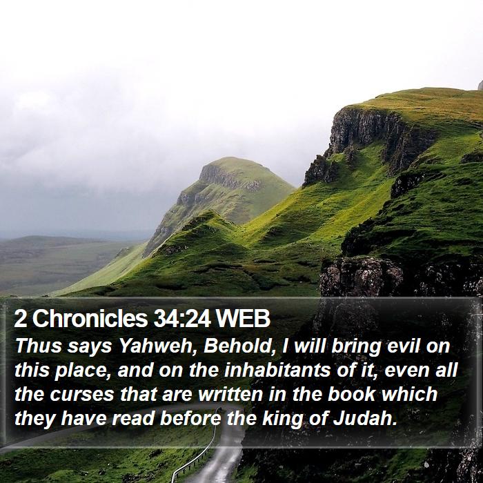 2 Chronicles 34:24 WEB Bible Study