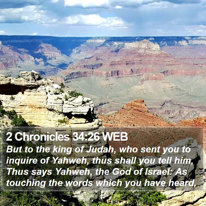 2 Chronicles 34:26 WEB Bible Study