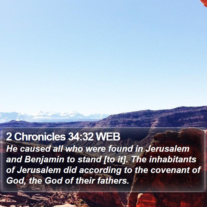 2 Chronicles 34:32 WEB Bible Study