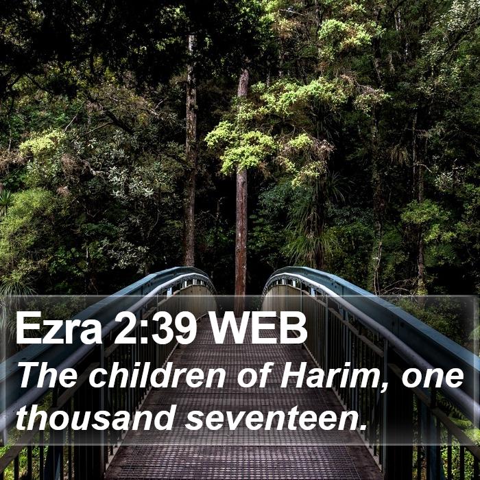 Ezra 2:39 WEB Bible Study