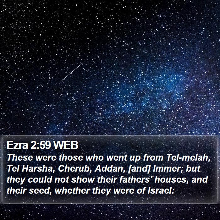 Ezra 2:59 WEB Bible Study