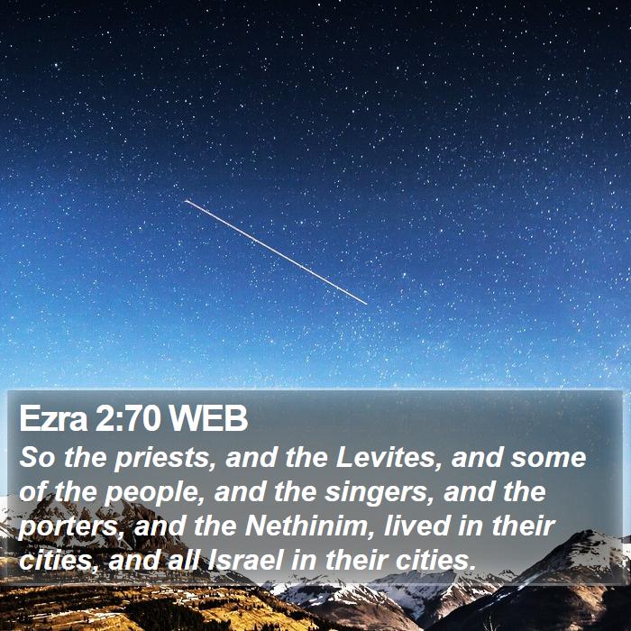 Ezra 2:70 WEB Bible Study