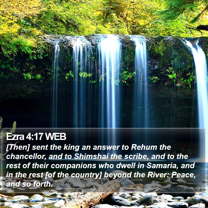 Ezra 4:17 WEB Bible Study