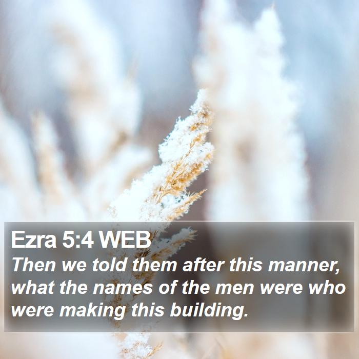 Ezra 5:4 WEB Bible Study