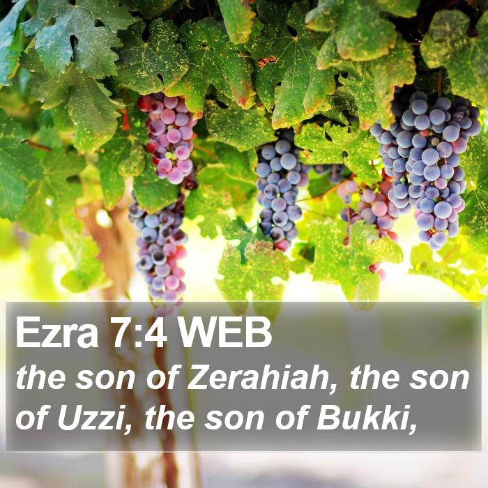 Ezra 7:4 WEB Bible Study