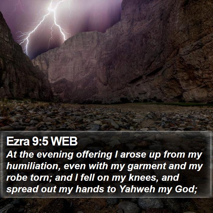 Ezra 9:5 WEB Bible Study