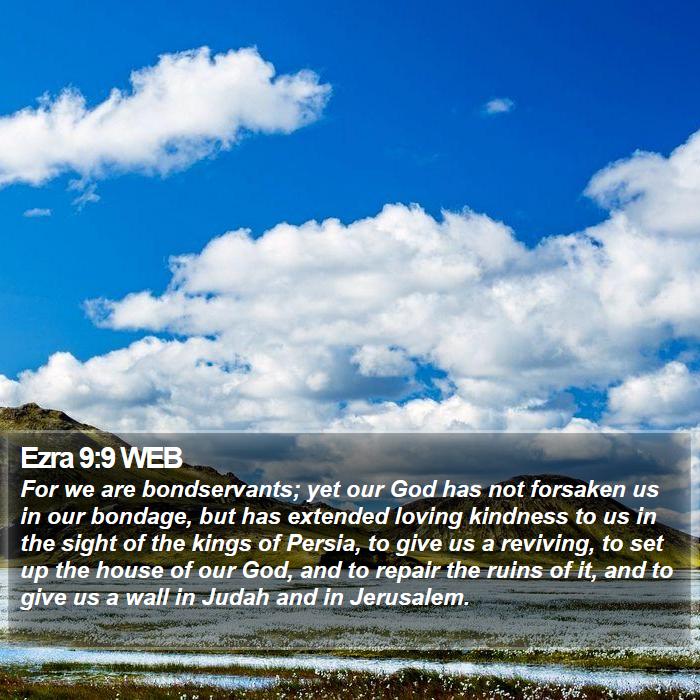 Ezra 9:9 WEB Bible Study