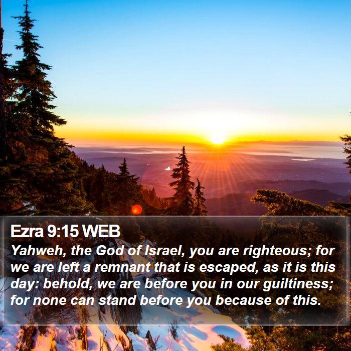 Ezra 9:15 WEB Bible Study