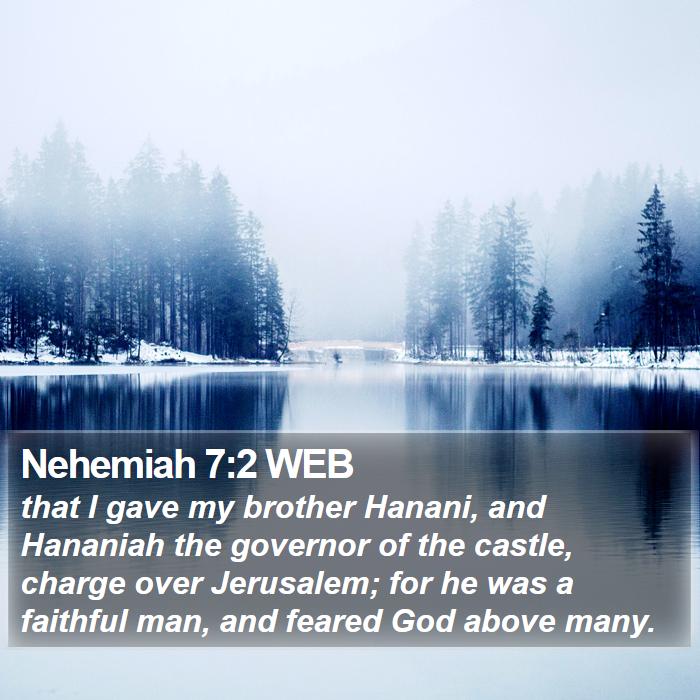 Nehemiah 7:2 WEB Bible Study