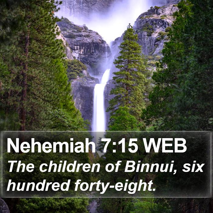 Nehemiah 7:15 WEB Bible Study