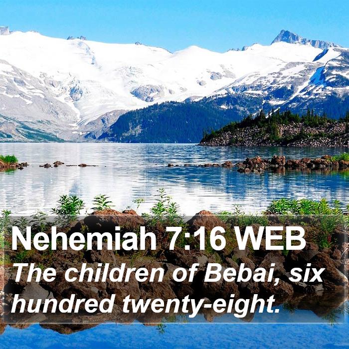 Nehemiah 7:16 WEB Bible Study