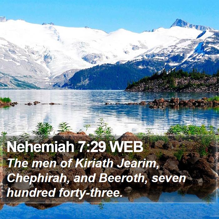 Nehemiah 7:29 WEB Bible Study