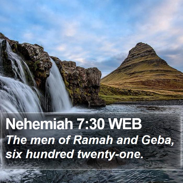 Nehemiah 7:30 WEB Bible Study