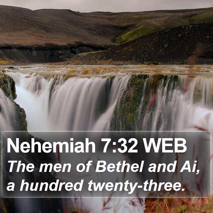 Nehemiah 7:32 WEB Bible Study