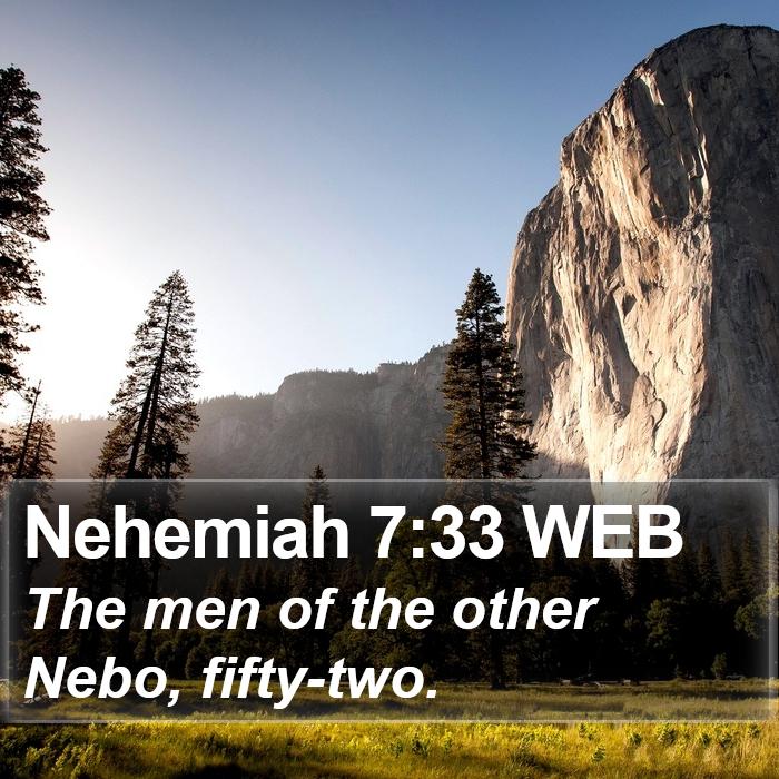 Nehemiah 7:33 WEB Bible Study